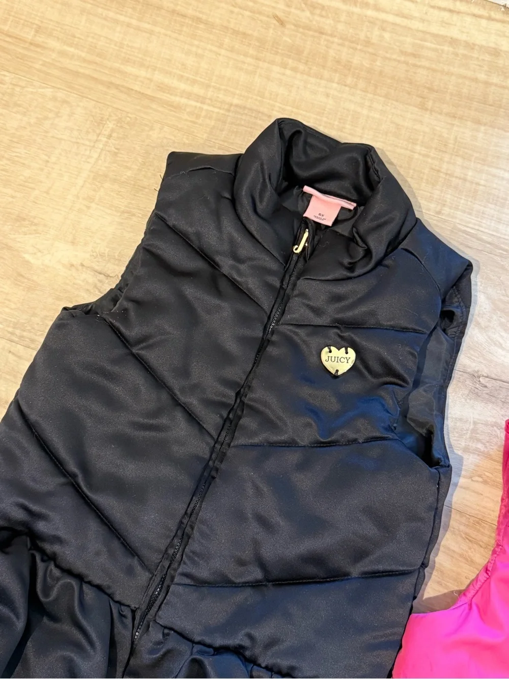 Juicy couture puffer vests kids 6/7 bundle